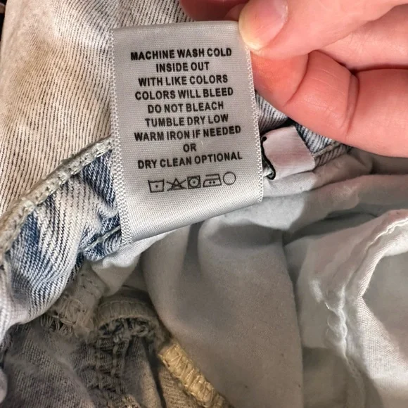 Altar’d State Light Wash Wide Leg Distressed Jeans - Picture 6 of 9